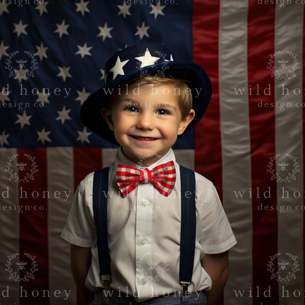 American Flag Digital Backdrop, United States, America, Fourth of July, 4th, Independence Day, Digital Background