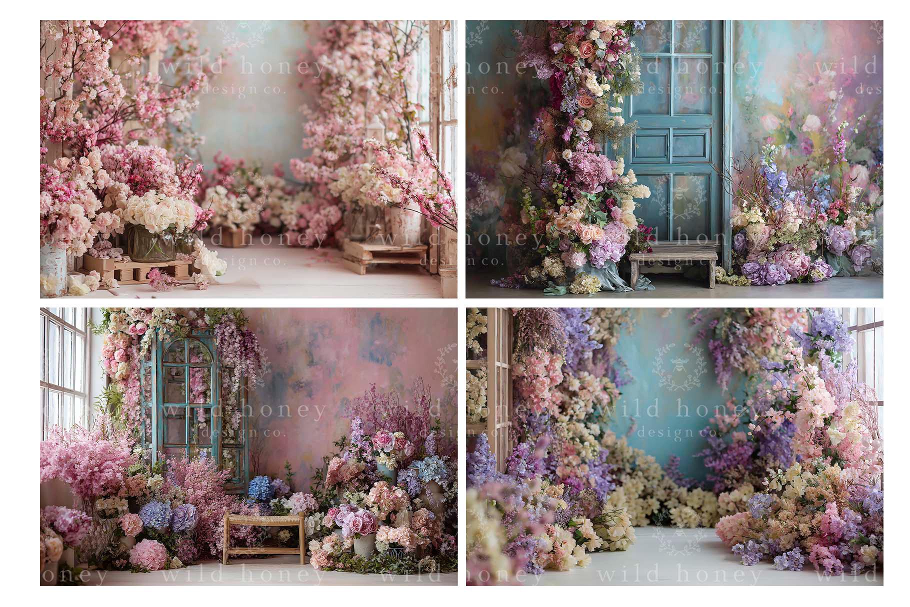 20 Spring Studio Digital Backdrops: Blossom, Studio, Easter, Flowers ...