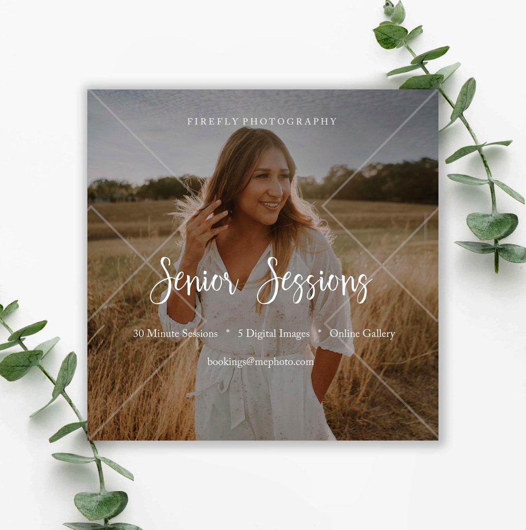 Senior Photography Marketing Template Senior Minis Senior Etsy