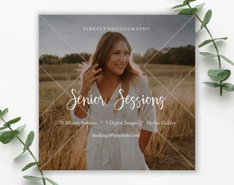 Senior Fotografie Marketing Template: Mini Session Flyer (PSD Digital Download)