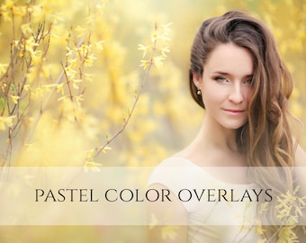 Pastel Color Blur Overlays for Photoshop, PS Textures, fine art, canvas, digital backdrops, digital background. Spring, Flower Colors