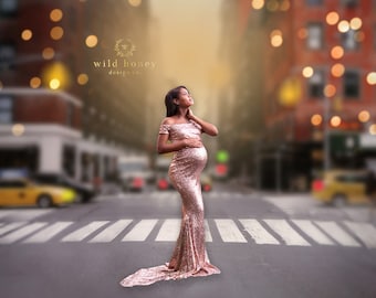 City Street Photography Digital Backdrop: Avenue, Taxi Cabs (Digital Download)