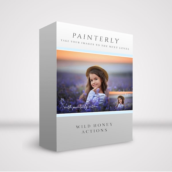 Painterly Photoshop Action, PS action for photographers, boosting lights and darks, dodge and burn, painting style.