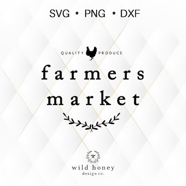 Farmers Market SVG, DXF, PNG, Farmhouse Clipart, Cutting, Farm Vector, Vintage Sign, Word Silhouette, Home Decor Sign, Tote Bag Wording