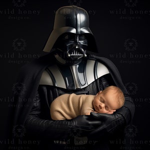 Darth Vader Newborn Digital Backdrop, Star Wars, Sci Fi, Baby, Photography Background