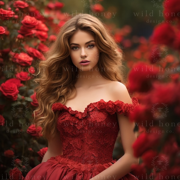 Red Roses Backdrop - Etsy