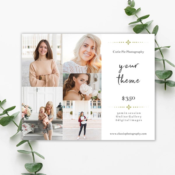 Your Theme Mini Sessions Marketing Template, my theme, my idea. Photography Session flyer, digital download