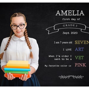 Back To School Digital Backdrop, Boy Girl, Blackboard, Black Studio, Chalkboard, Background Photography, Composite, Elementary, Primary, PSD