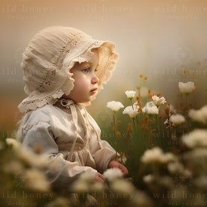 Spring Field Digital Backdrop, Flowers, Baby, Digital Background for Photography, Portrait, Composite, Summer, Spring