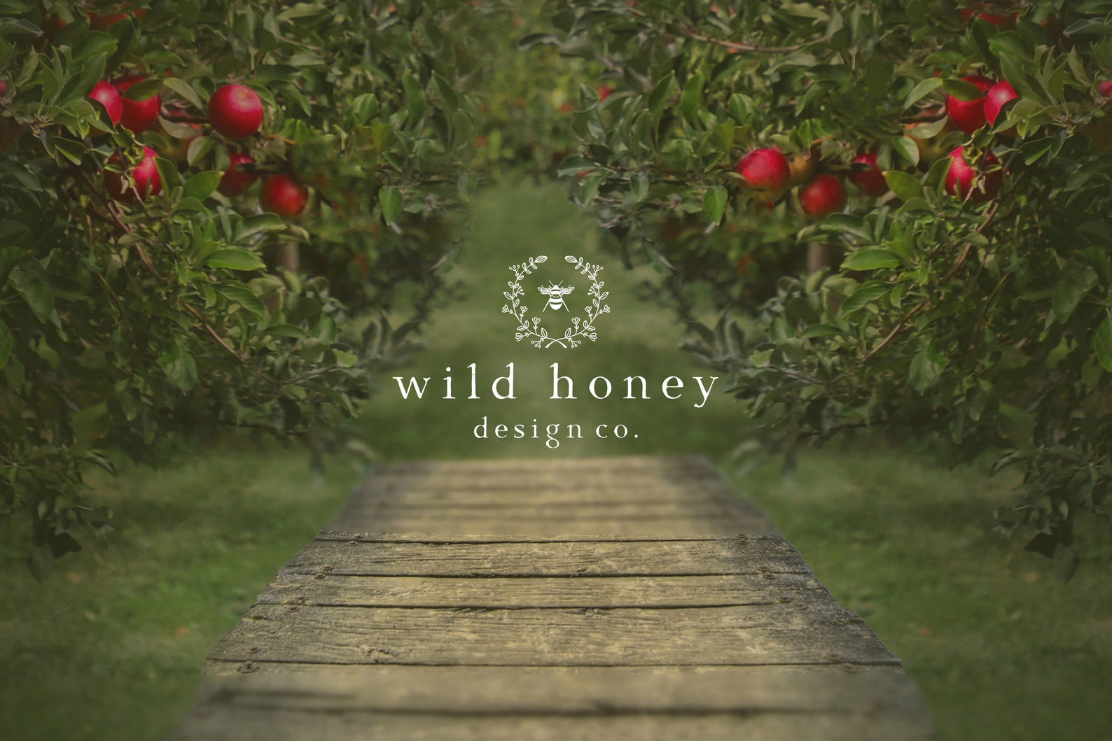 The Apple Orchard Backdrop Painterly Apples Wood Apple | Etsy