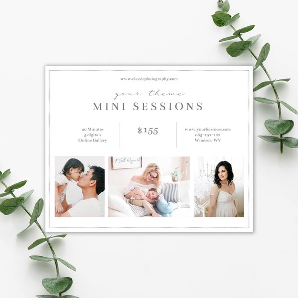 Mini Session Marketing Vorlage, Fotografie Session Flyer, digitaler Download