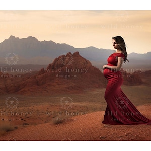 Desert Sunset Digital Backdrop, Mountains, Red Sand, Digital Background for Photography,  Maternity, Canyon, Composite