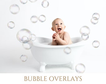 Superposiciones fotográficas de burbujas: Accesorios para fotografía de bañera (Descarga digital)