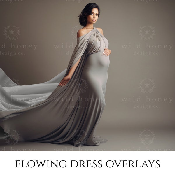 Fließende Kleid Overlays, Fliegen Stoff Overlays, Photoshop Kleid Overlay, Photo Prop, Overlays, Transparente Png