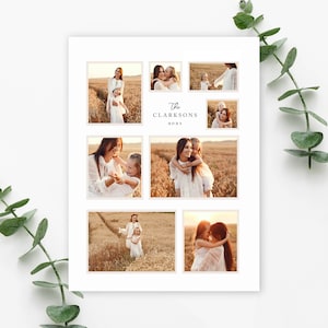 Fotocollage Vorlage, bearbeitbar, Photoshop, 18 x 24 Storyboard, Digitale Vorlage, Photoshop Vorlage, Fotografie, Blog Board, Pinterest