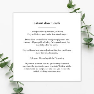 Photography Print Release Form: Watercolor Leaf Template (PSD & Word) image 2