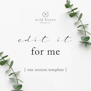 Edit My Template - add-on to a template order