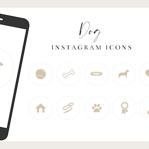 Instagram Story Highlight Cover Icons, Dog, Puppy, Pets, Veterinary, Vets, Beige, Dog Icons