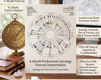 Astrology - 6 Month Professional Forecast Report Interpretation + Asteroids and 8 Uranian Bodies