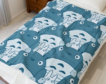 Totoro Ghibli Plush Blanket, Decorative Throw
