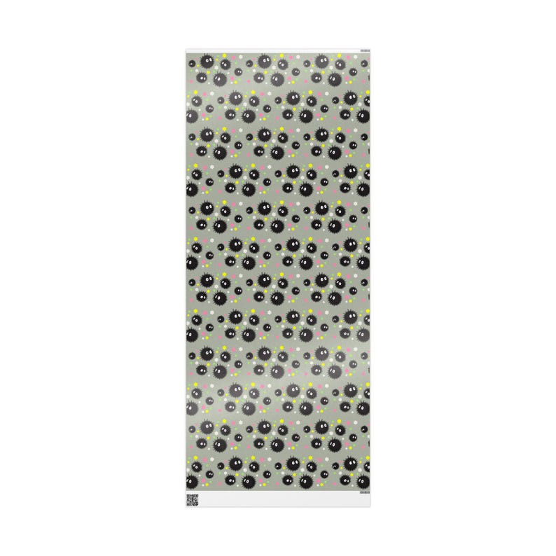 Papel de regalo gris Soot Sprite/Susuwatari Ghibli, papel de regalo para cumpleaños, baby showers, ocasiones especiales, papel de regalo reutilizable imagen 5