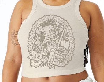 Débardeur court hawaïen Betty Boop