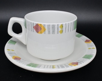 Erica pattern J heath England vitrified Russell Food Equipment Ltd. Canada restaurant ware cup and saucer