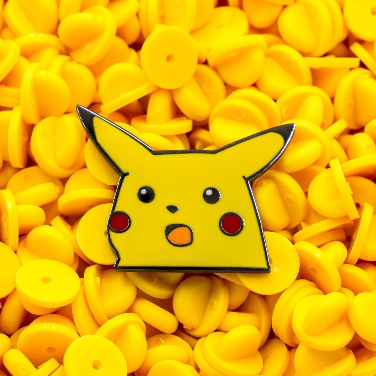 Surprised Pikachu Meme Enamel Lapel Pin Etsy