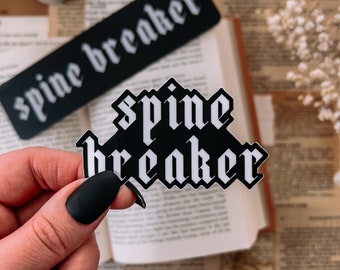 Spine Breaker Blackletter Sticker, 2x3in