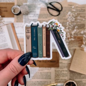 Sticker transparent Jane Austen vintage Books, Orgueil et préjugés, 2,6 x 3 pouces