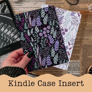 Kindle Insert - Winter Berry, Kindle Case Insert, Kobo Insert, Kindle Paperwhite Insert, Kindle Basic Insert, Christmas, Holiday, Bookish