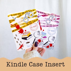 Kindle Insert - True Crime, Kindle Case Insert, Kobo Insert, Kindle Paperwhite Insert, Kindle Basic Insert, Ereader Insert, Romance, Bookish