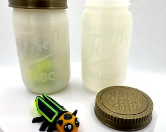 Fireflies in a Glow-in-the-Dark Mason Jar: UV Reactive 3D Printed Bugs