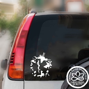 EMS star of life paint splatter vinyl decal