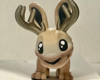 Portachiavi articolato Jackalope stampato in 3D