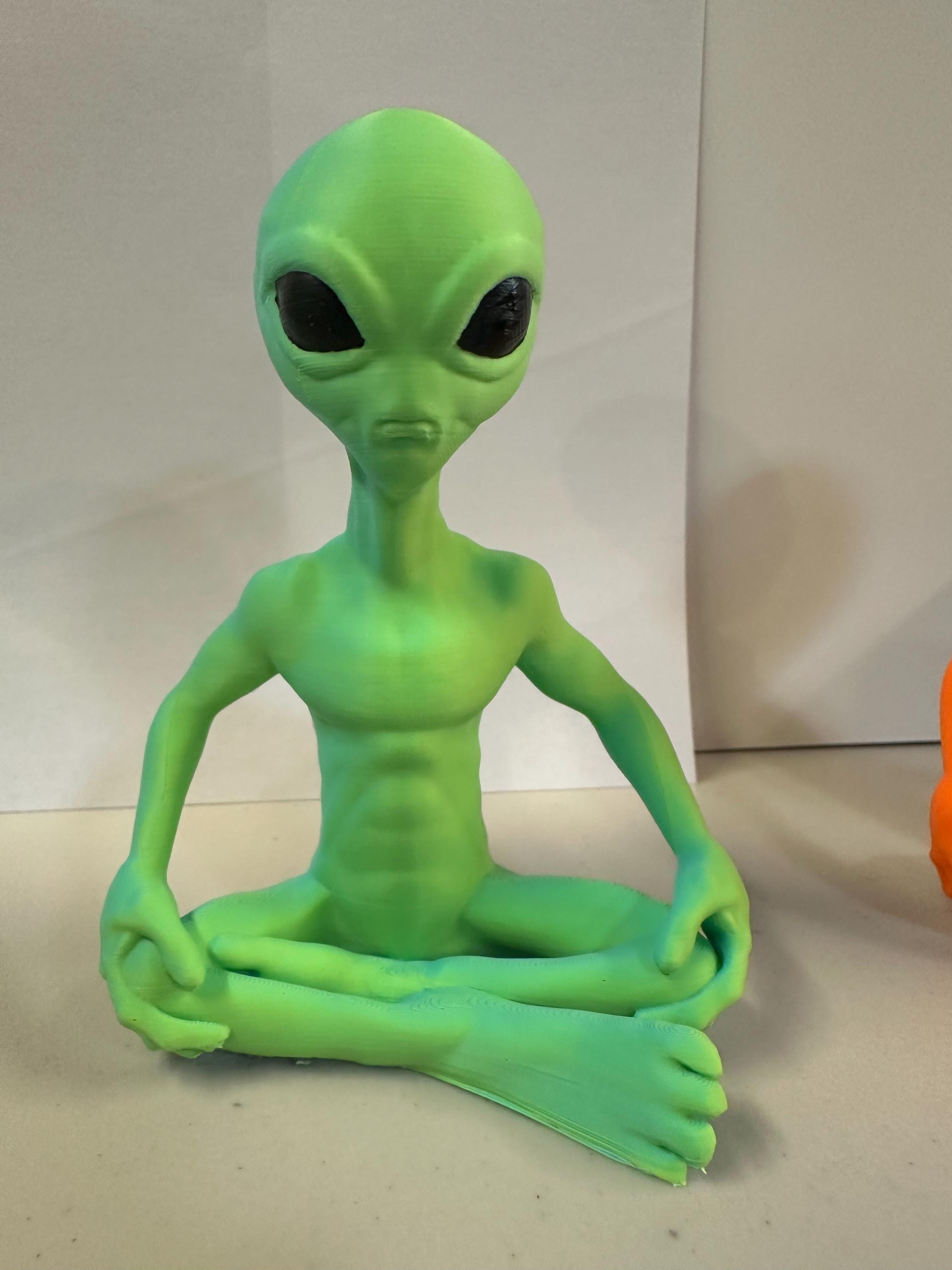 Sitting Alien 3D Printed Bookend, Decoration, Choice of Color - Etsy