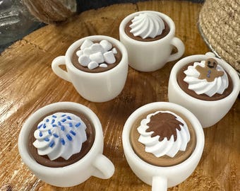 5 portachiavi mini tazza da caffè latte con clic/scelta con/senza hardware portachiavi