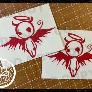 Angel Devil cute vinyl decal, halo, horns, good and bad