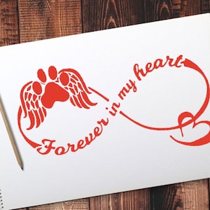 Pet In memory of your pet vinyl decal, fur baby, rainbow bridge, dog, cat, puppy, kitten image 1