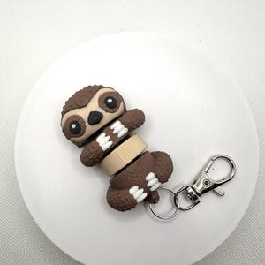 3D printed articulated Sloth keychain