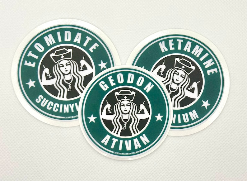 Medical Medication Vinyl Sticker: RN Nurse EMS Gift image 1