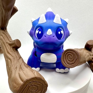 Cute little flexi dinosaur figures 3d printed collectible fidget toys