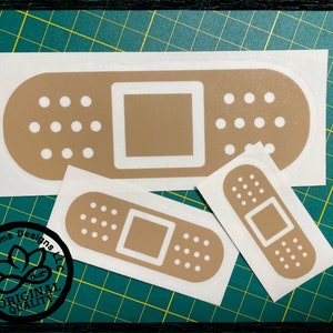 Band Aid Vinyl Decal, bandage, funny medical, hospital ambulance, vehicle, damage