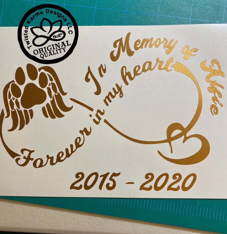 Pet In memory of your pet vinyl decal, fur baby, rainbow bridge, dog, cat, puppy, kitten image 4