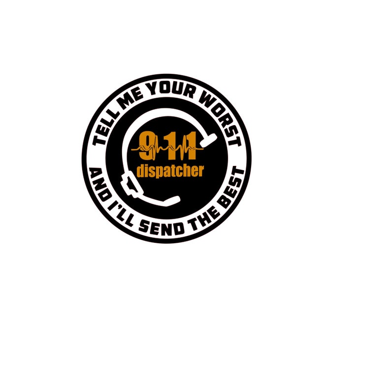 911 Dispatcher Thin Gold Line Design (PNG, SVG, Jpeg Digital File) - Etsy