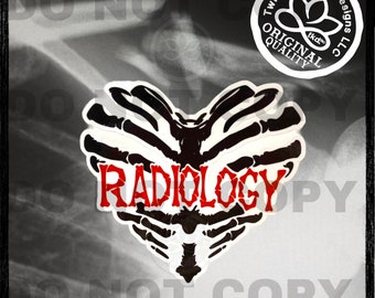 Radiology Technologist bones chest RL Radiologist sonographer mri tech CT PET Scan custom sticker ultrasound