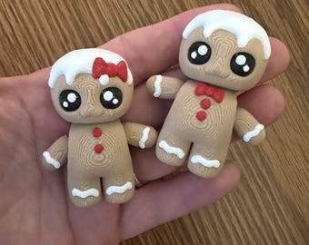 Portachiavi per bambini e bambine in pan di zenzero stampati in 3D