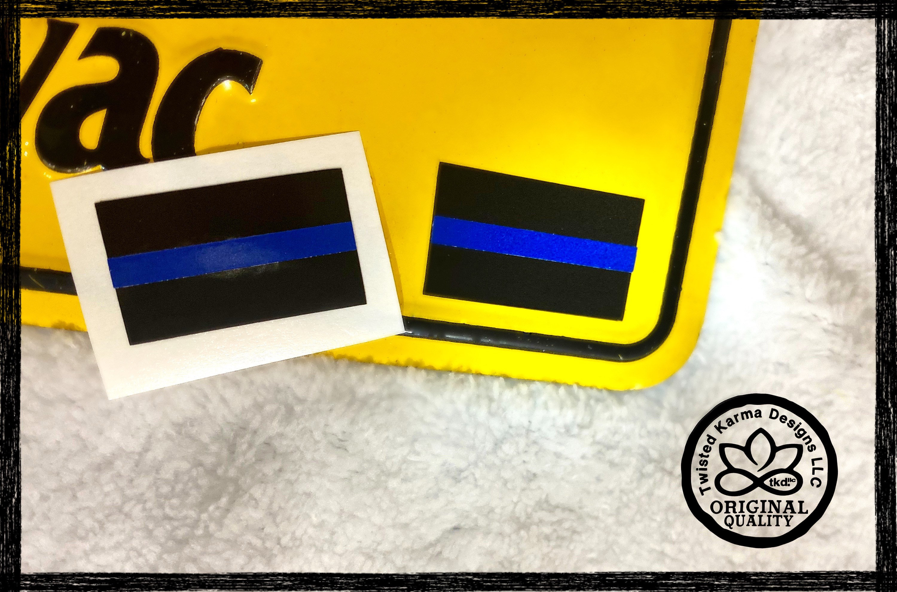 Max 44 OFF 2 pack Thin blue line license plate frame w hardware