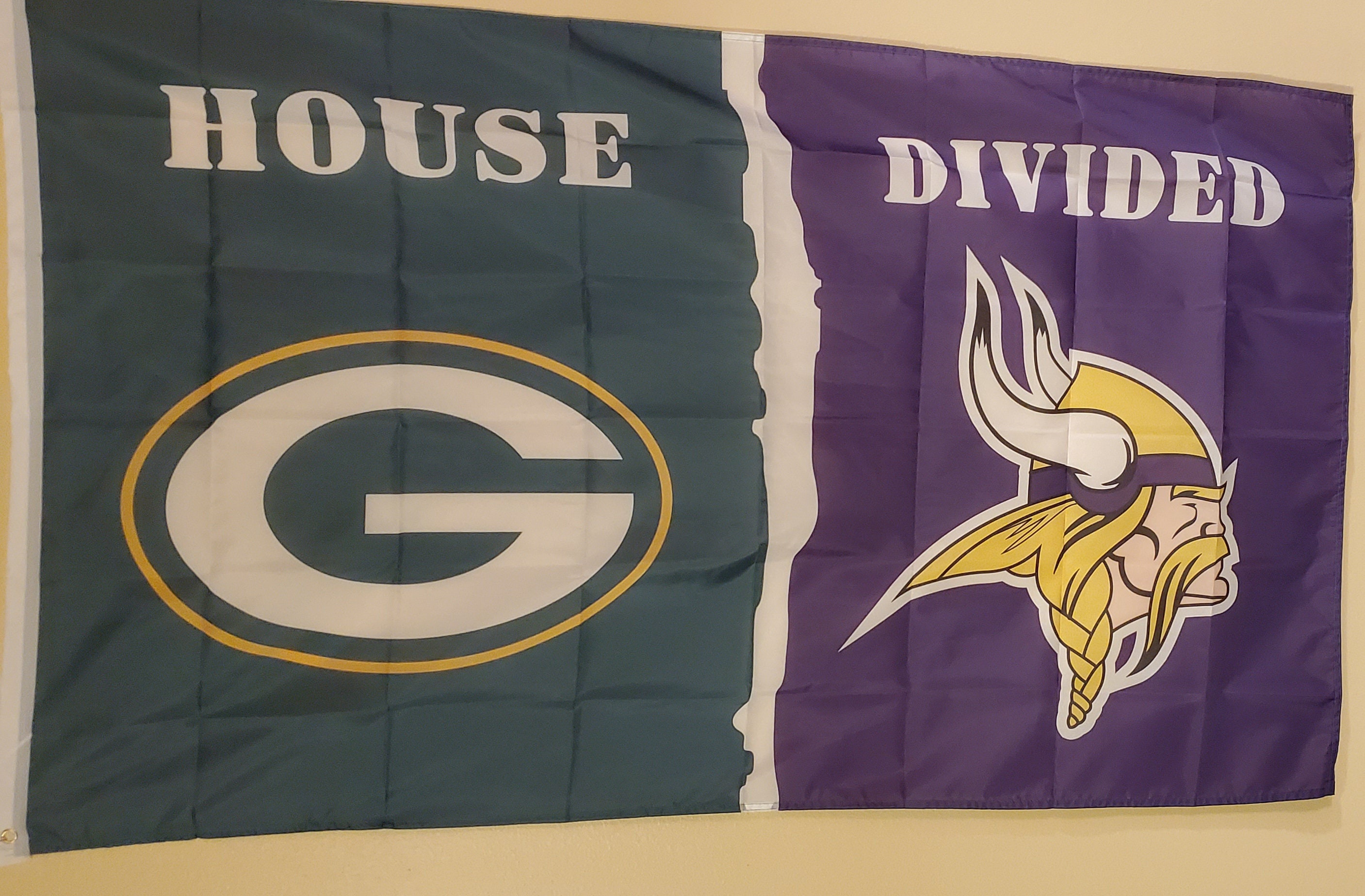 Green Bay Packers / Minnesota Vikings House Divided 3 X 5 Flag 165 Etsy
