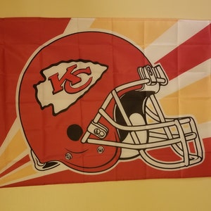 Kansas City Chiefs  KC Helmet 3 x 5 Flag #81